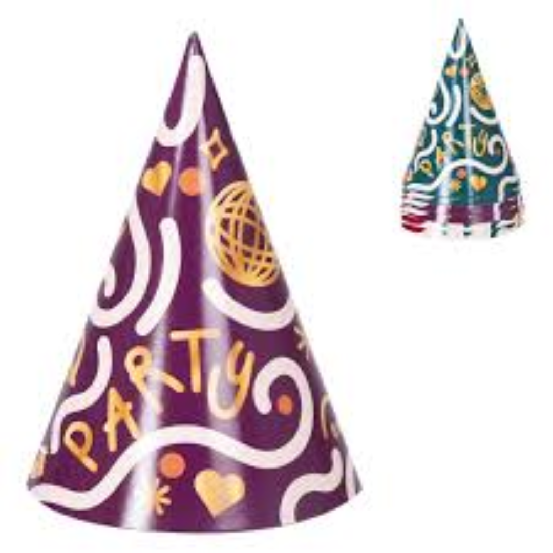 PARTY HATS 16CM 12S